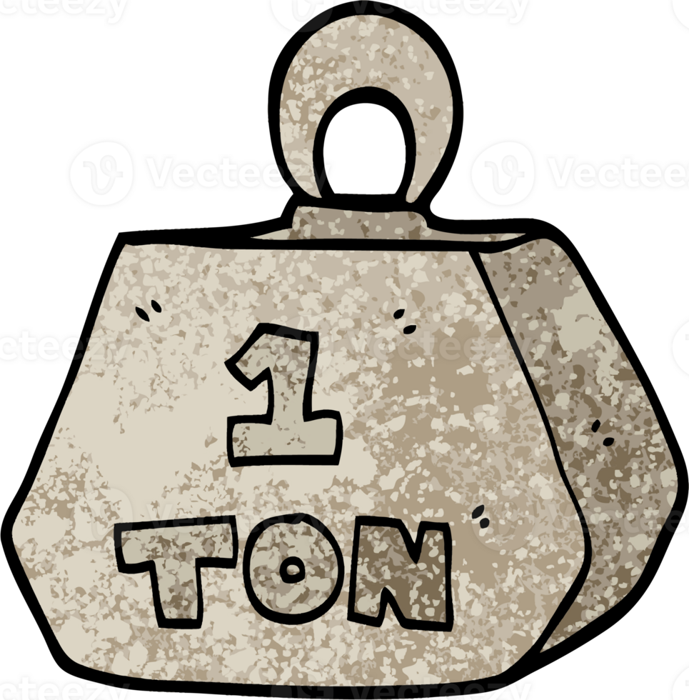 peso pesado de dibujos animados de ilustración de textura grunge png