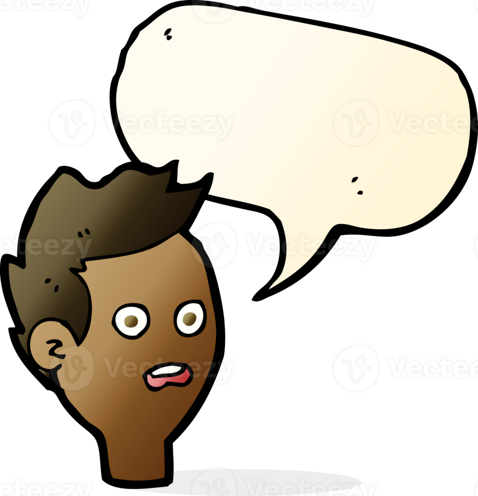 cartoon shocked man with speech bubble png