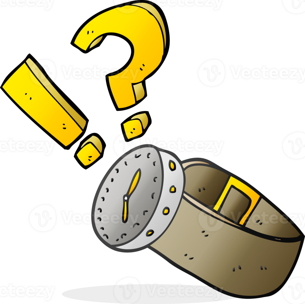 hand drawn cartoon wrist watch png