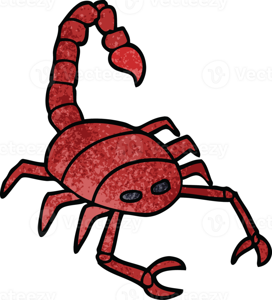 cartoon doodle of a scorpion png