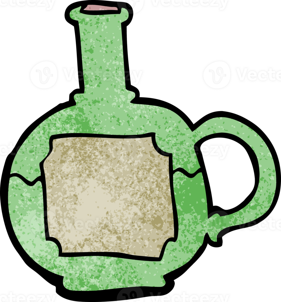 cartoon doodle food bottle png