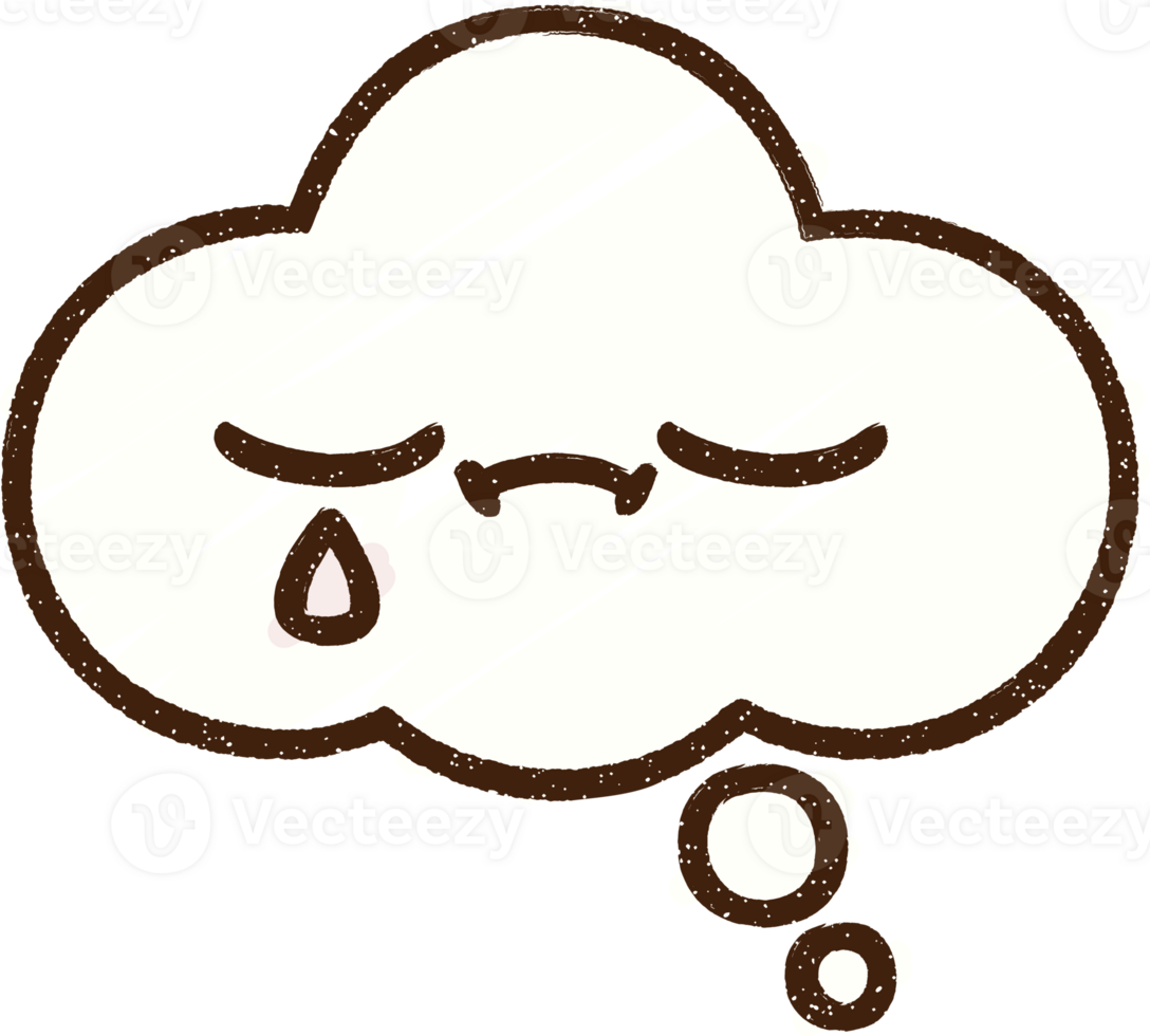 Thought Cloud Chalk Drawing png