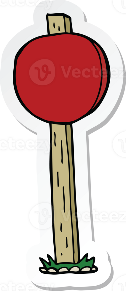 sticker of a cartoon sign post png