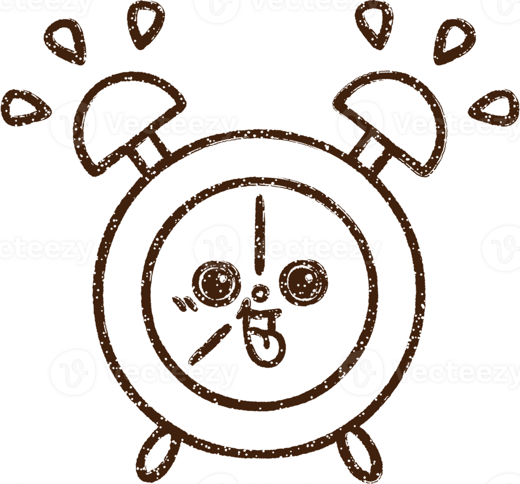 Alarm Clock Charcoal Drawing png