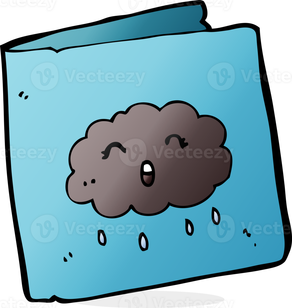 cartoon card with cloud pattern png