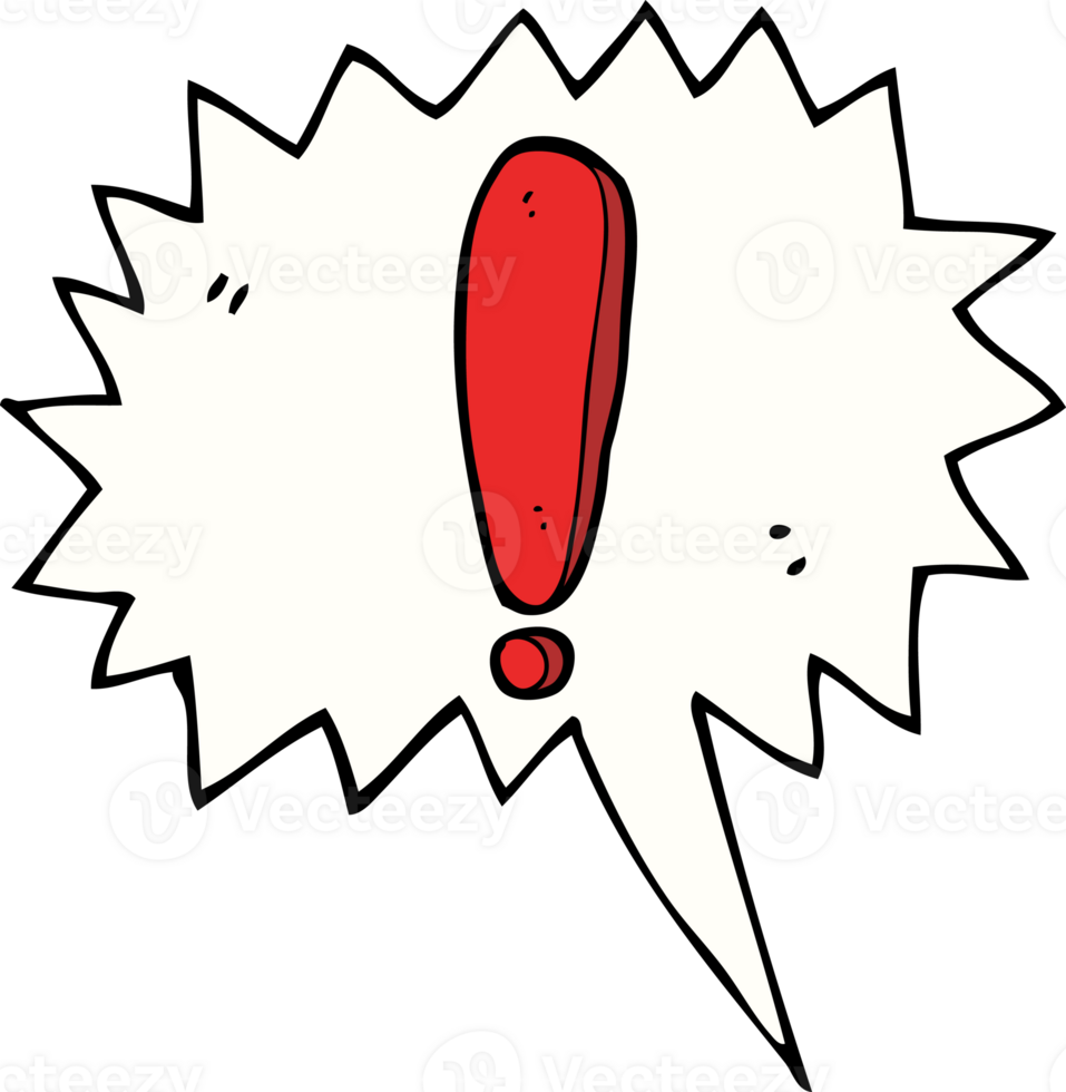 cartoon exclamation mark with speech bubble png