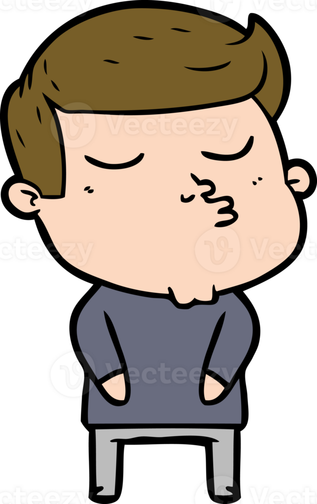 cartoon model guy pouting png