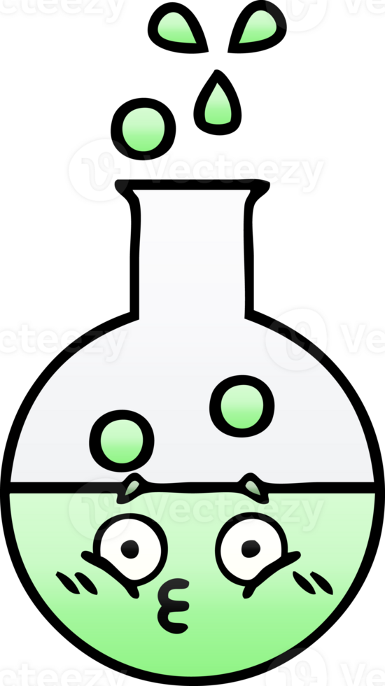 gradient shaded cartoon of a test tube png