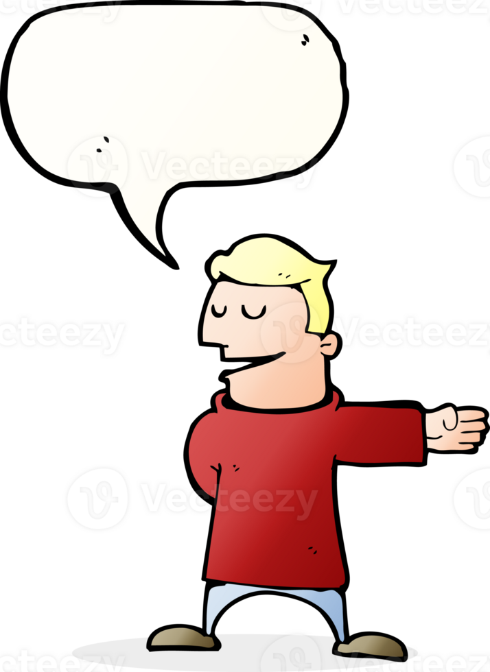 cartoon man gesturing direction with speech bubble png