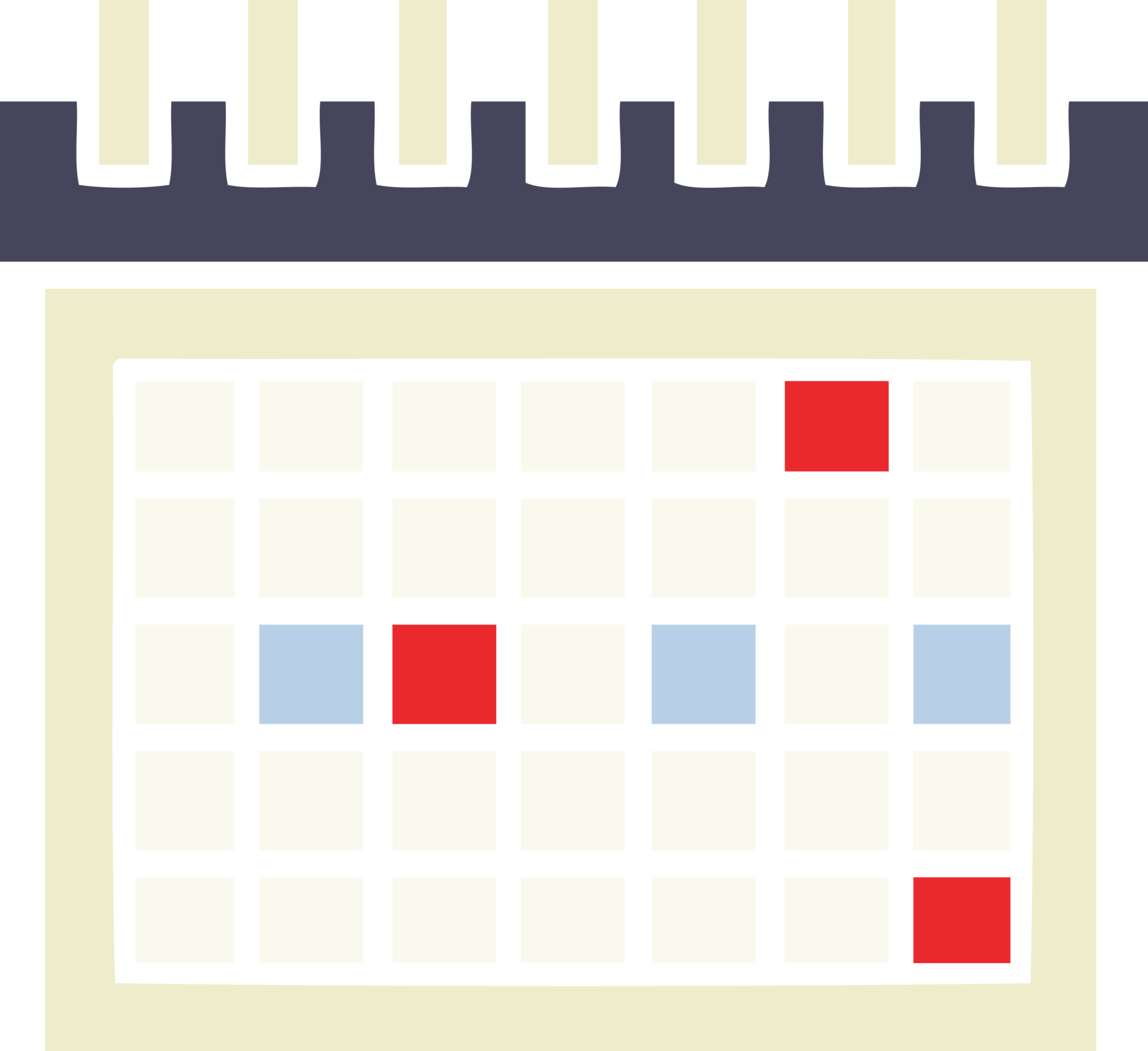Flat color retro cartoon of a work calendar 45165237 png
