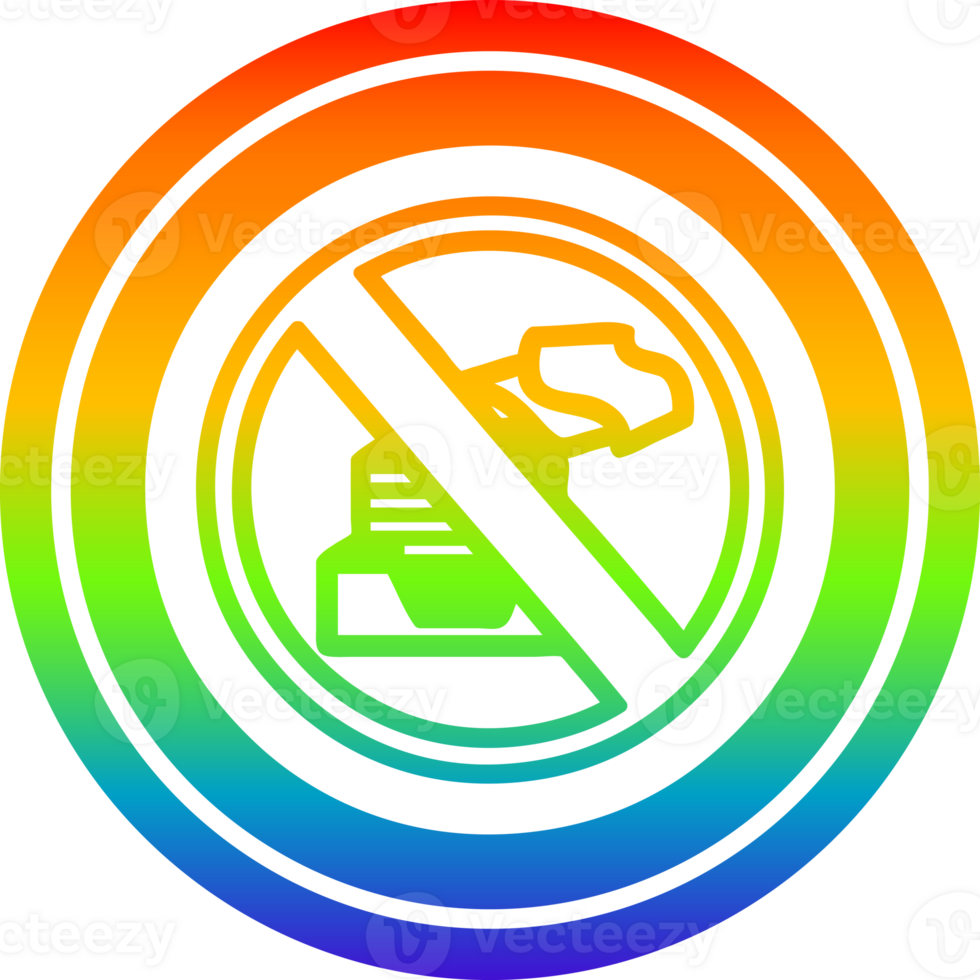 paperless office circular icon with rainbow gradient finish png
