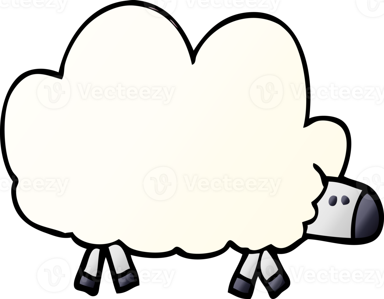 cartoon doodle of a sheep png