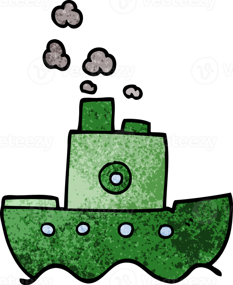 cartoon doodle ship png