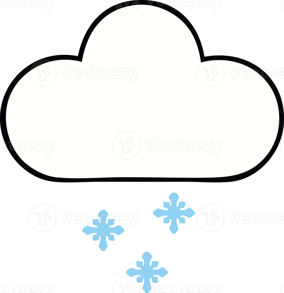 cute cartoon of a snow cloud png