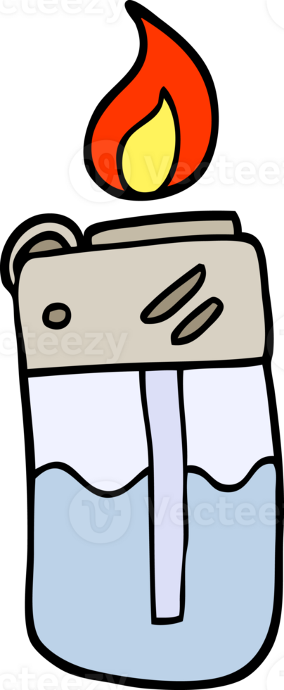 hand drawn doodle style cartoon cigarette lighter png