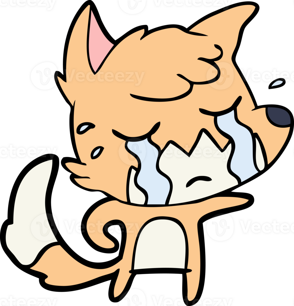 crying fox cartoon png