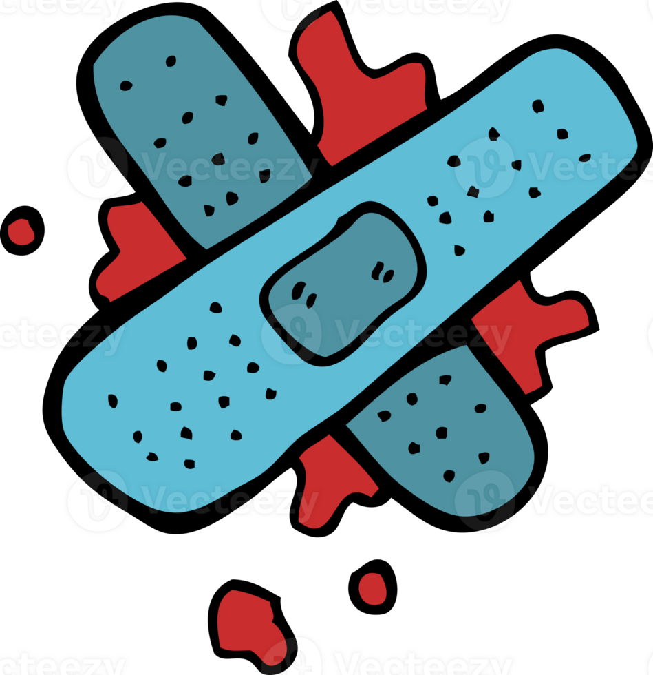 cartoon bloody medical plaster png