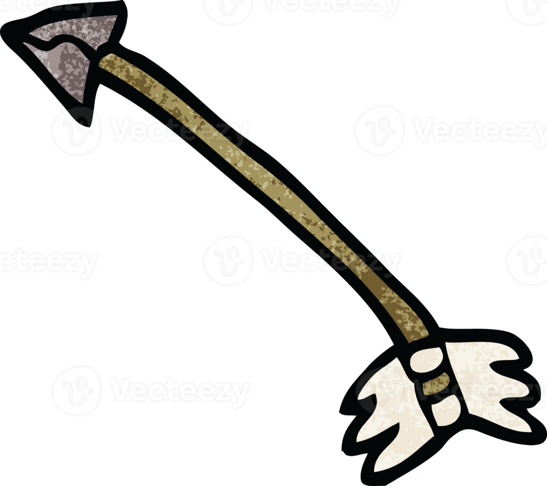 cartoon doodle primitive arrow png