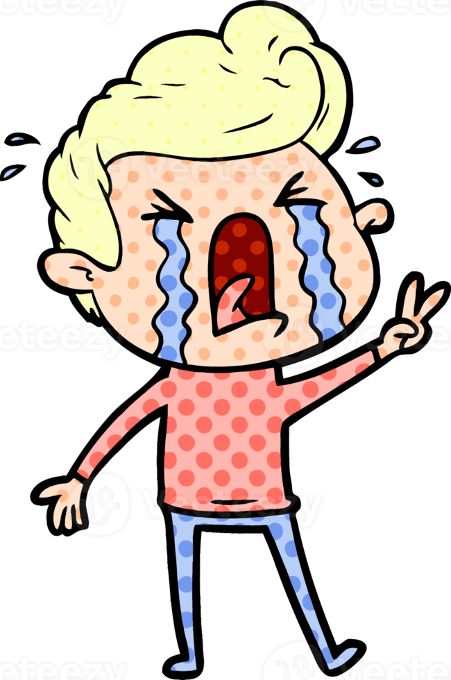 cartoon crying man png