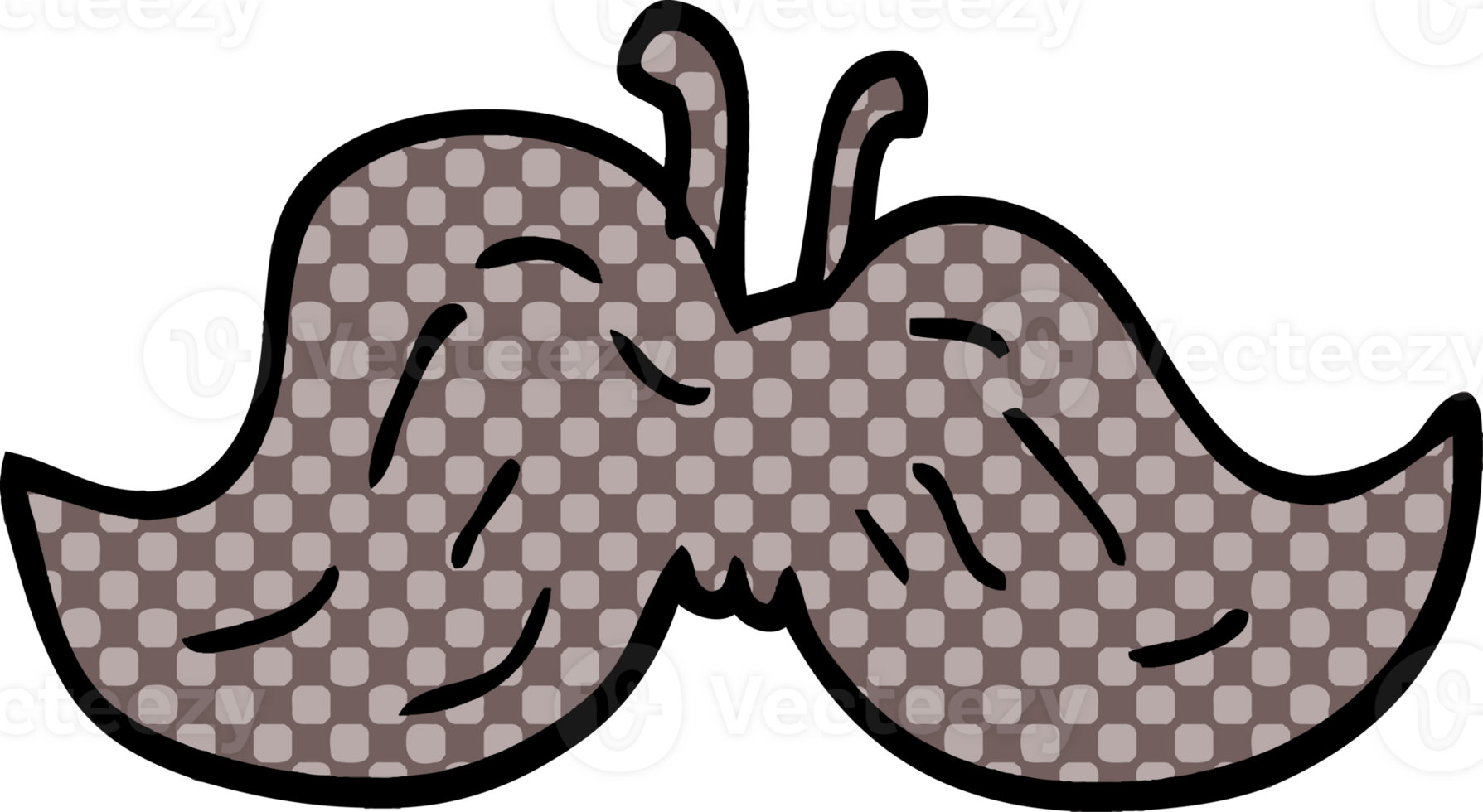 cartoon doodle of a mustache png