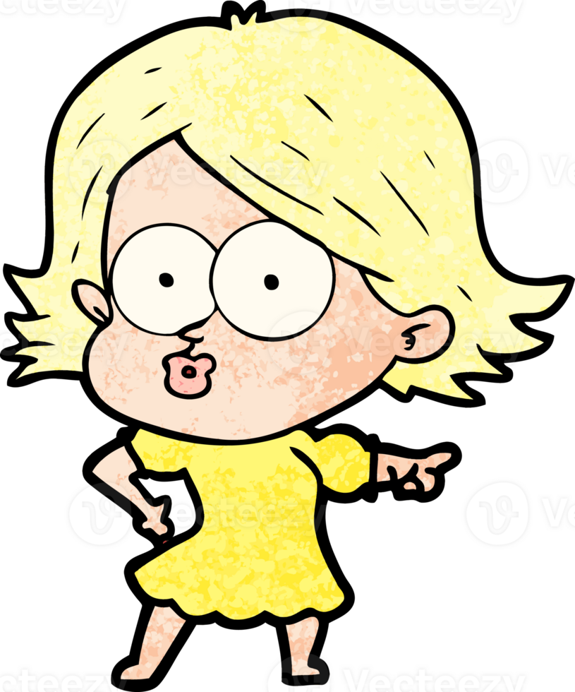 cartoon girl pouting png