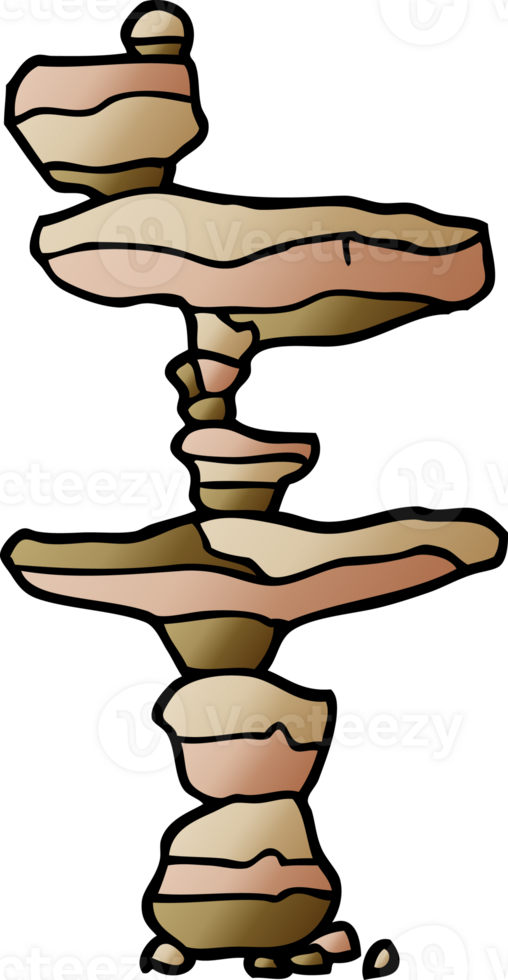 cartoon doodle of stacked stones png