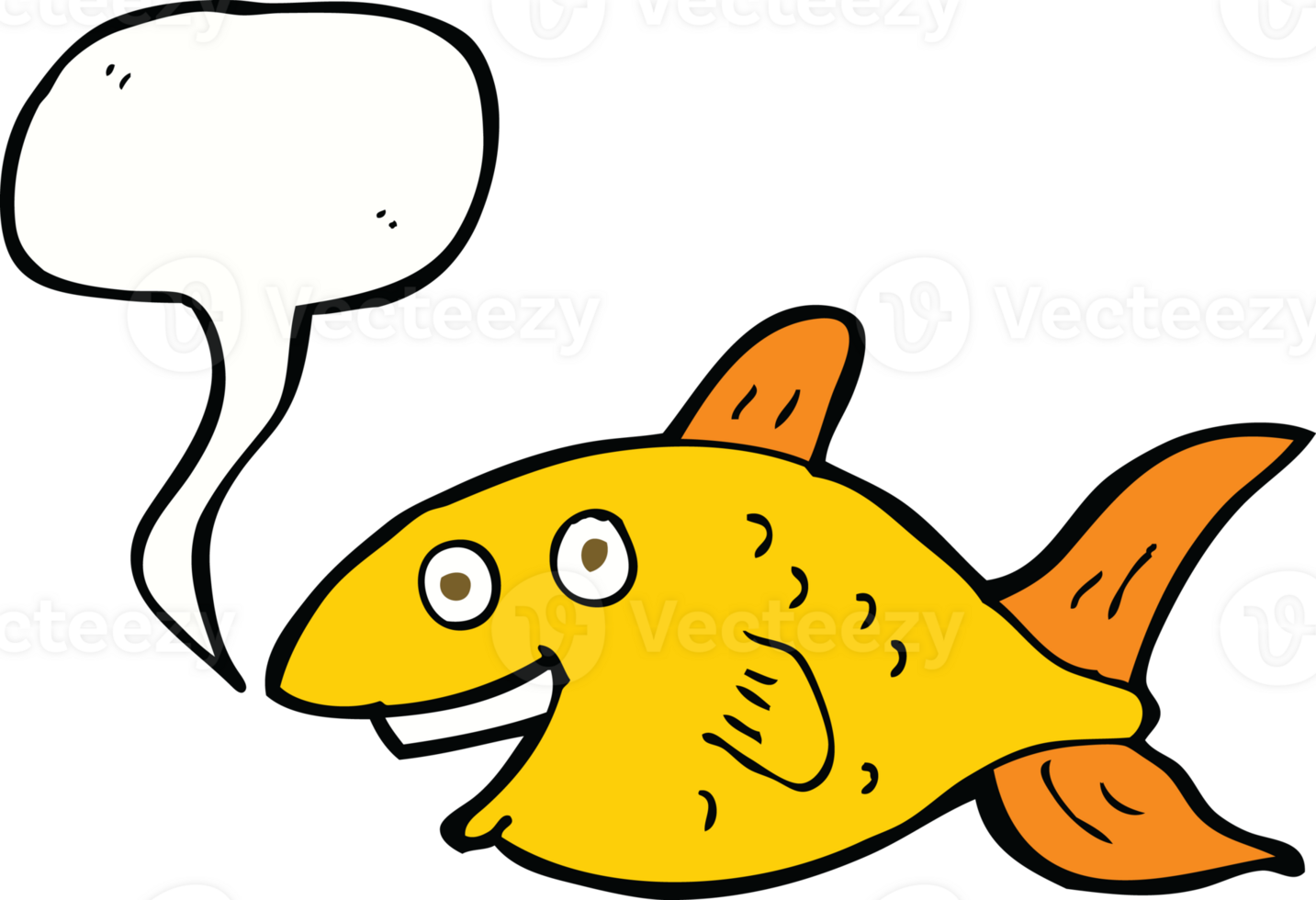 cartoon fish with speech bubble png