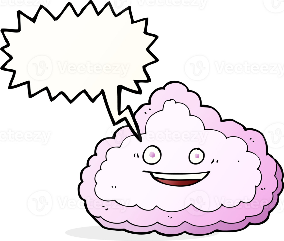 cartoon decorative cloud with speech bubble png