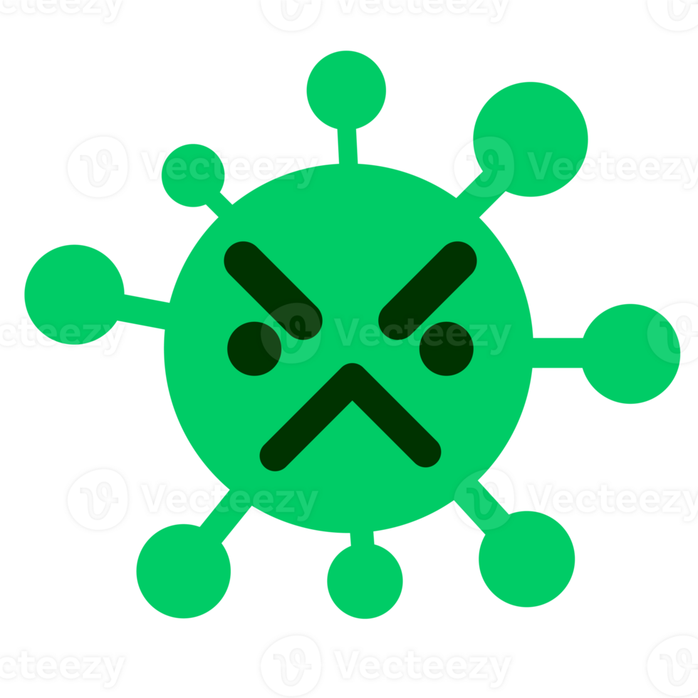 simple annoyed virus png