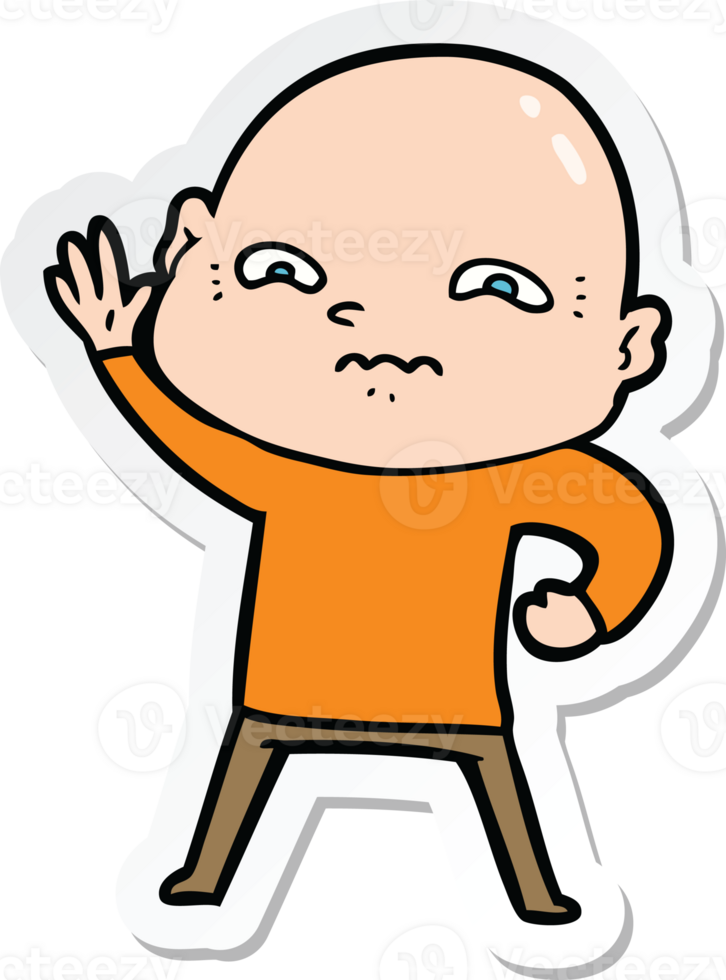 sticker of a cartoon creepy guy png