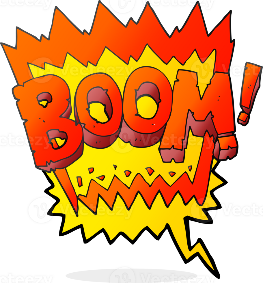 hand drawn speech bubble cartoon boom symbol png