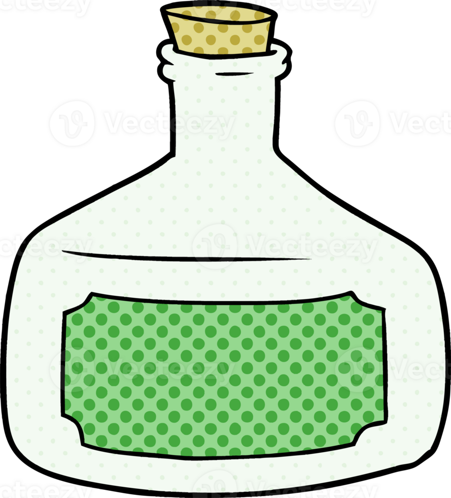 old bottle cartoon png