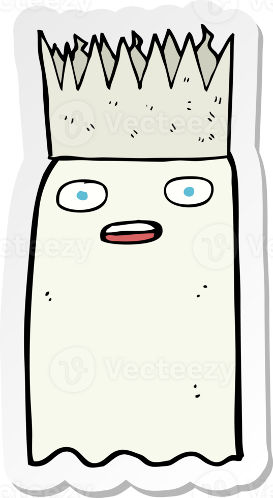 sticker of a cartoon ghost png