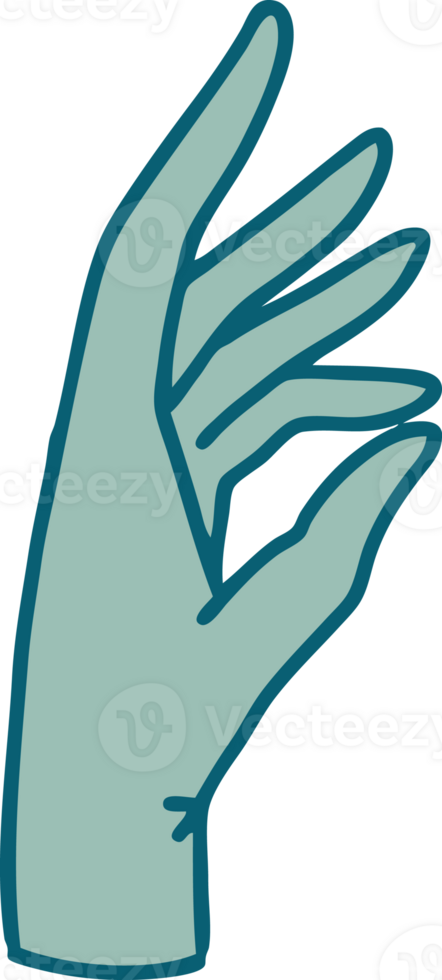 iconic tattoo style image of a hand png