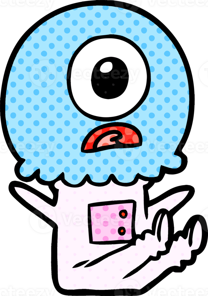 cartoon cyclops alien spaceman png