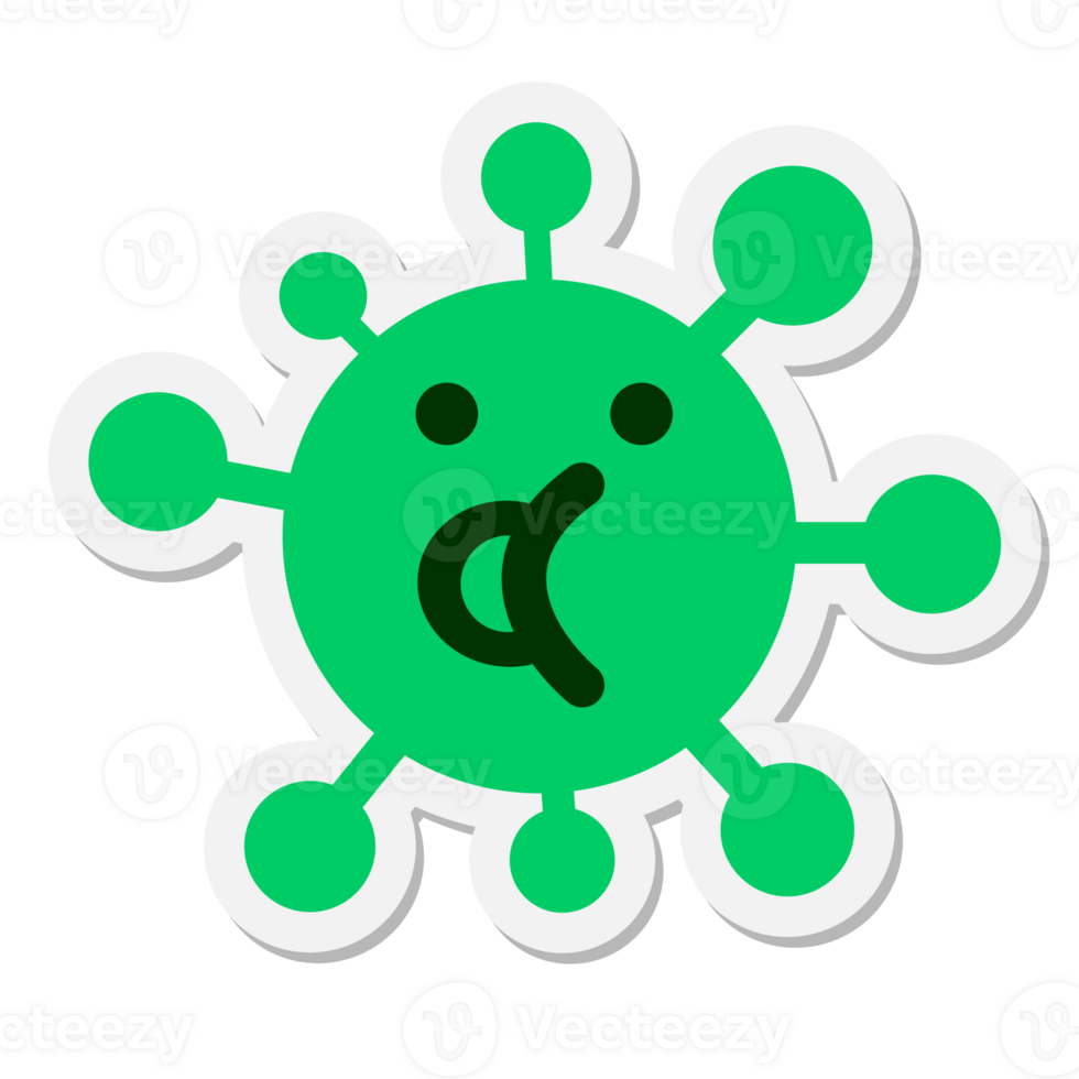simple talking virus sticker png