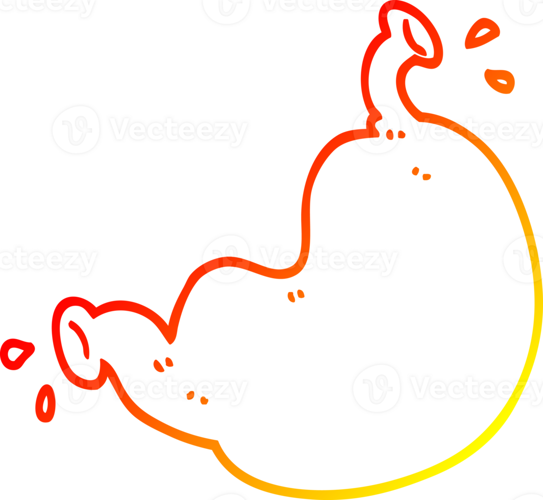 warm gradient line drawing of a cartoon human organ png