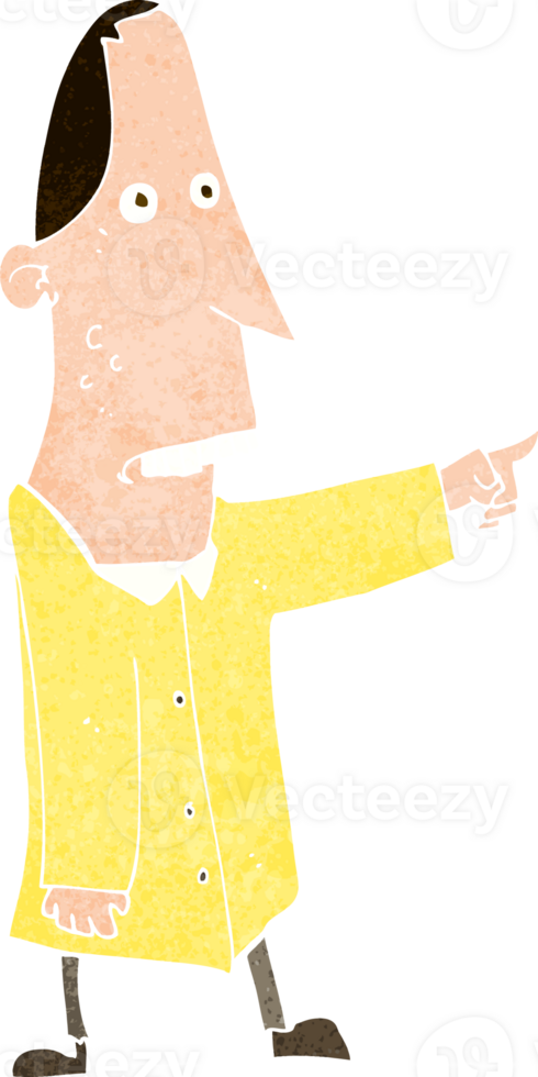 cartoon ugly man pointing png