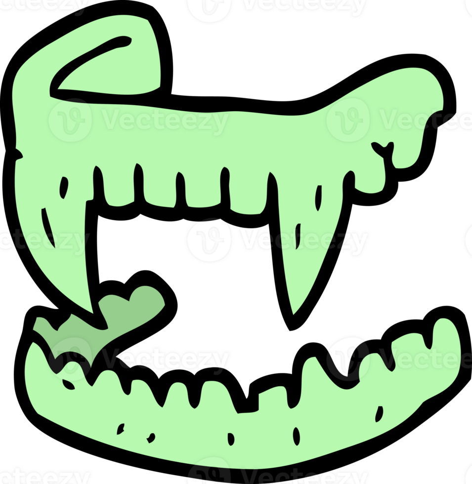 cartoon doodle vampire fangs png