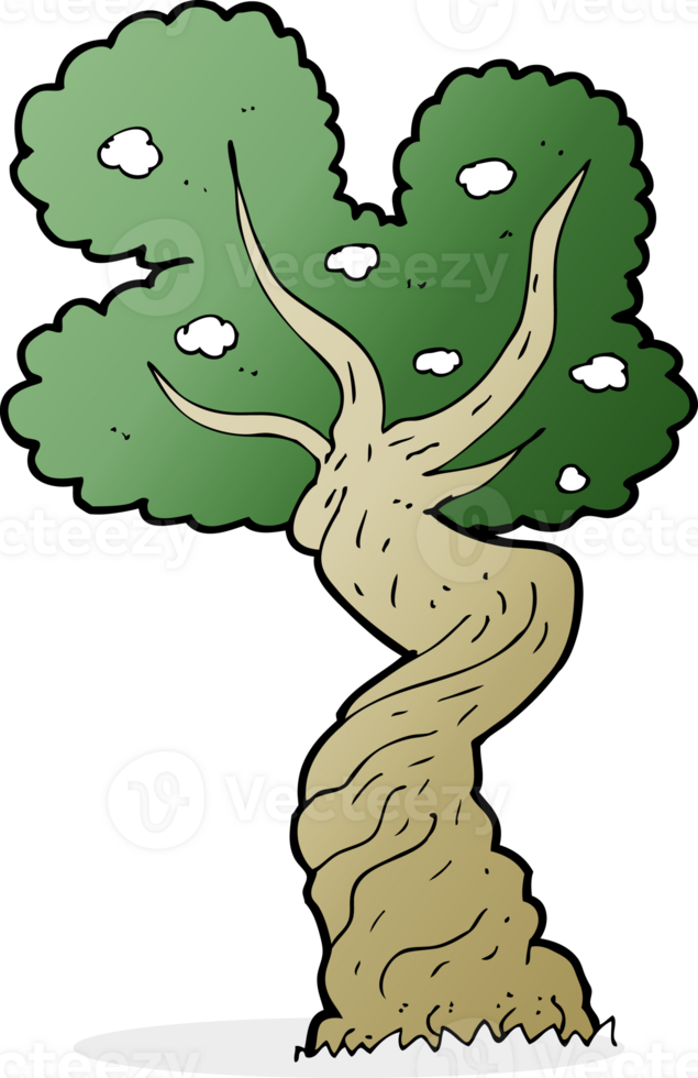 cartoon twisted old tree png