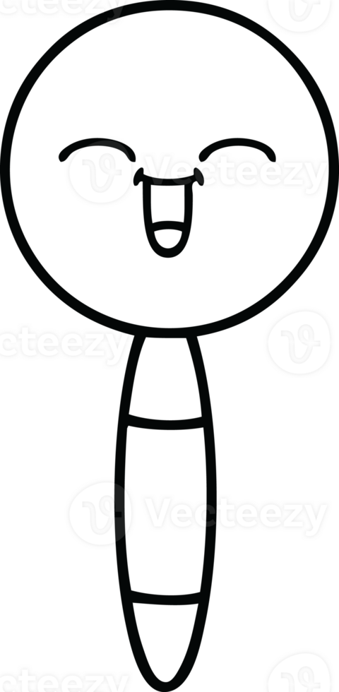 line drawing cartoon of a magnifying glass png