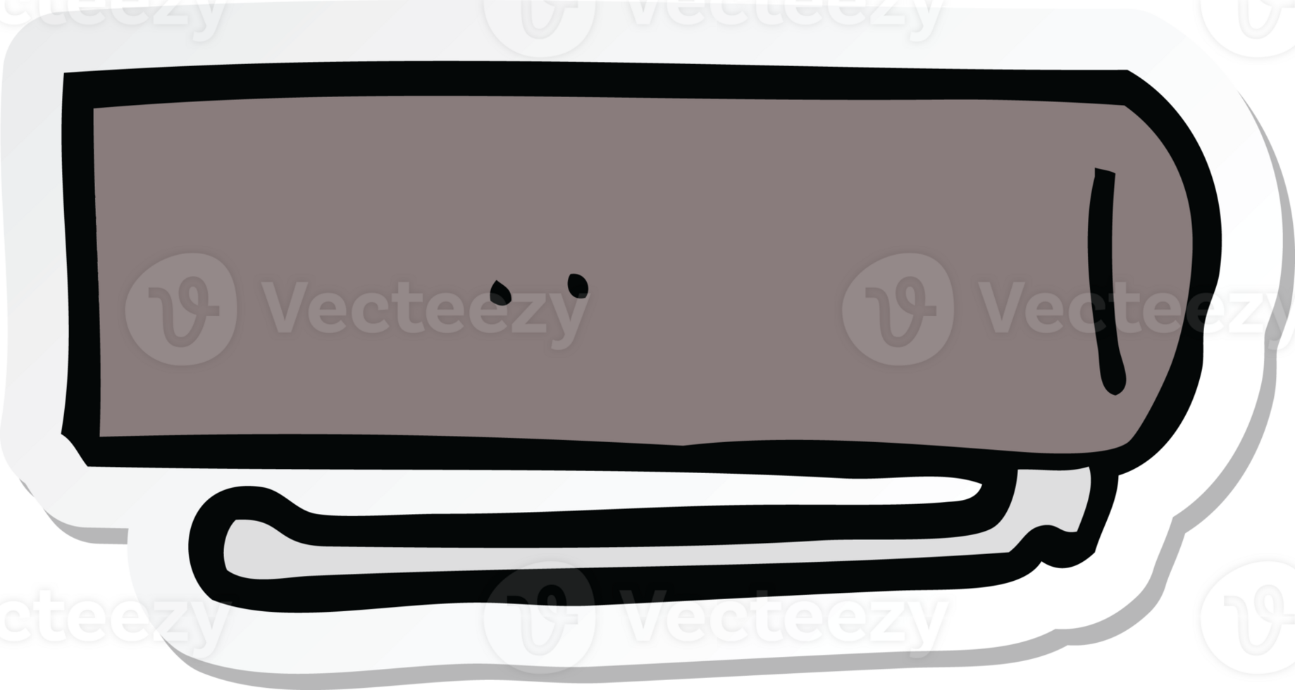 sticker of a cartoon pen lid png