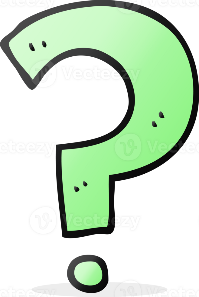 mano disegnato cartone animato domanda marchio png