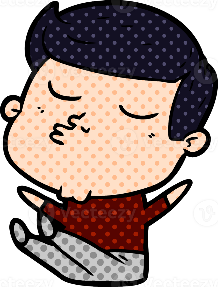 cartoon model guy pouting png