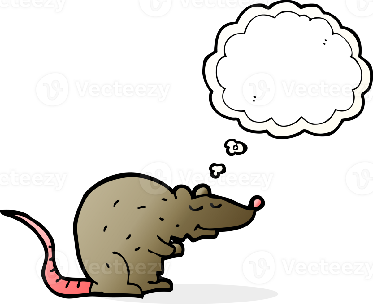 cartoon rat with thought bubble png