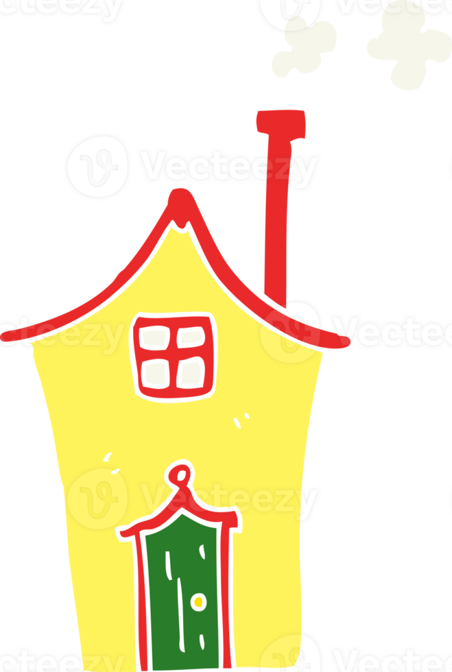 flat color style cartoon house png