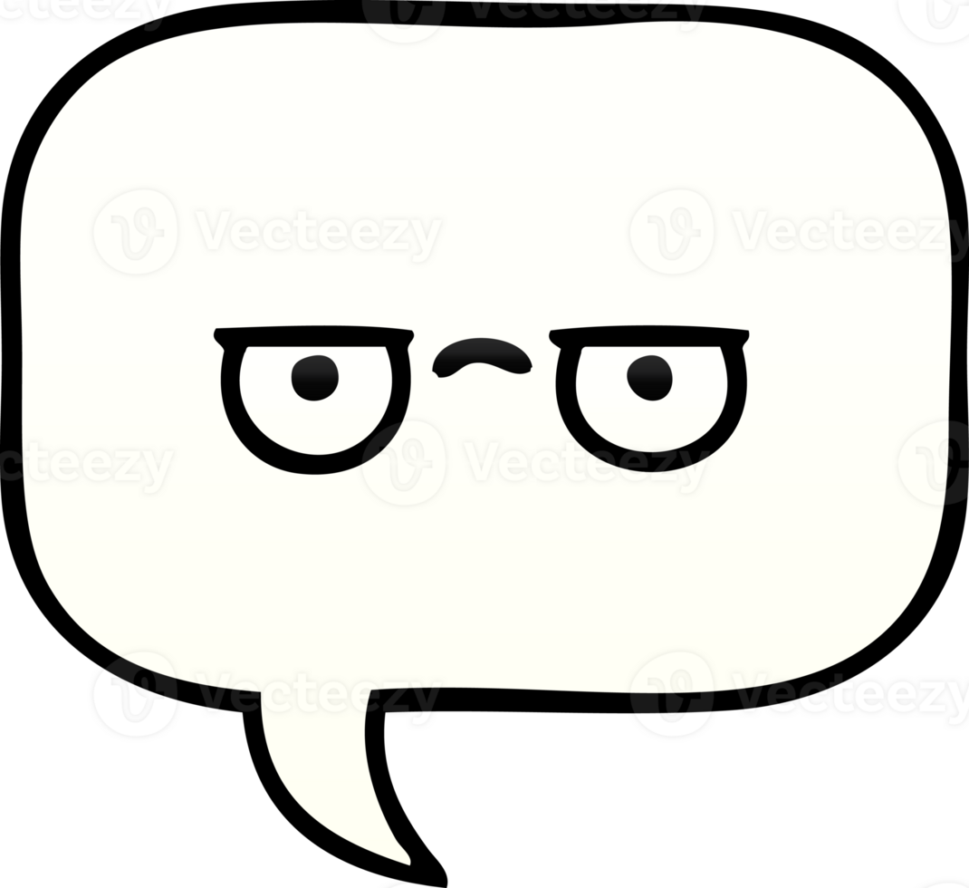 gradient shaded cartoon of a speech bubble png