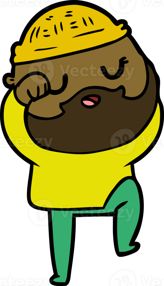 cartoon man with beard png