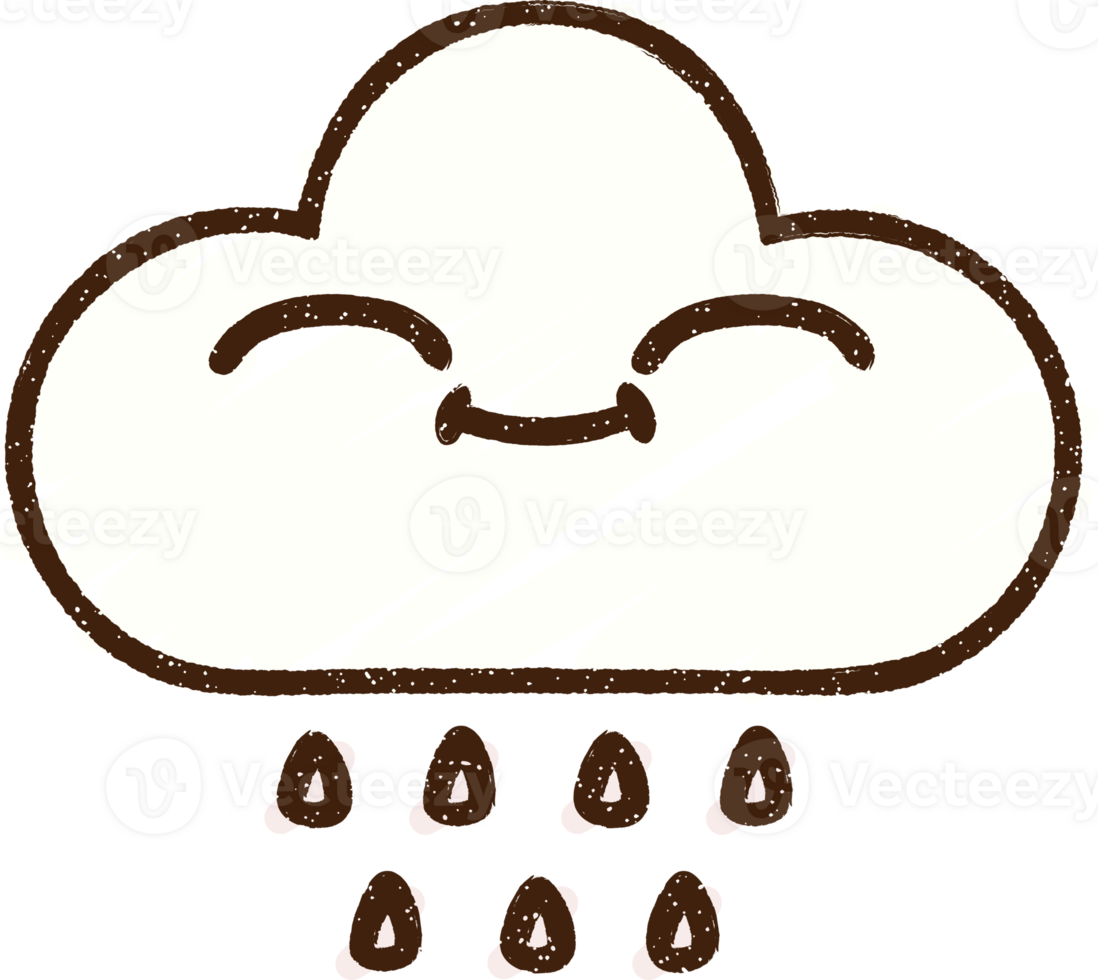 Rain Cloud Chalk Drawing png