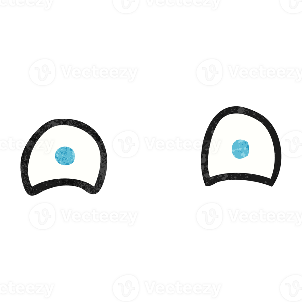 simple  hand textured cartoon eyes png